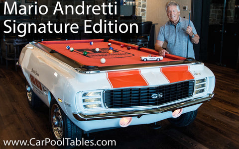 Mario Andretti Signature 1969 Camaro Pace Car Pool Table